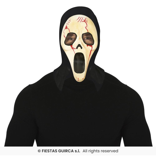 MASQUE TUEUR AVEC CAPUCHE PVC