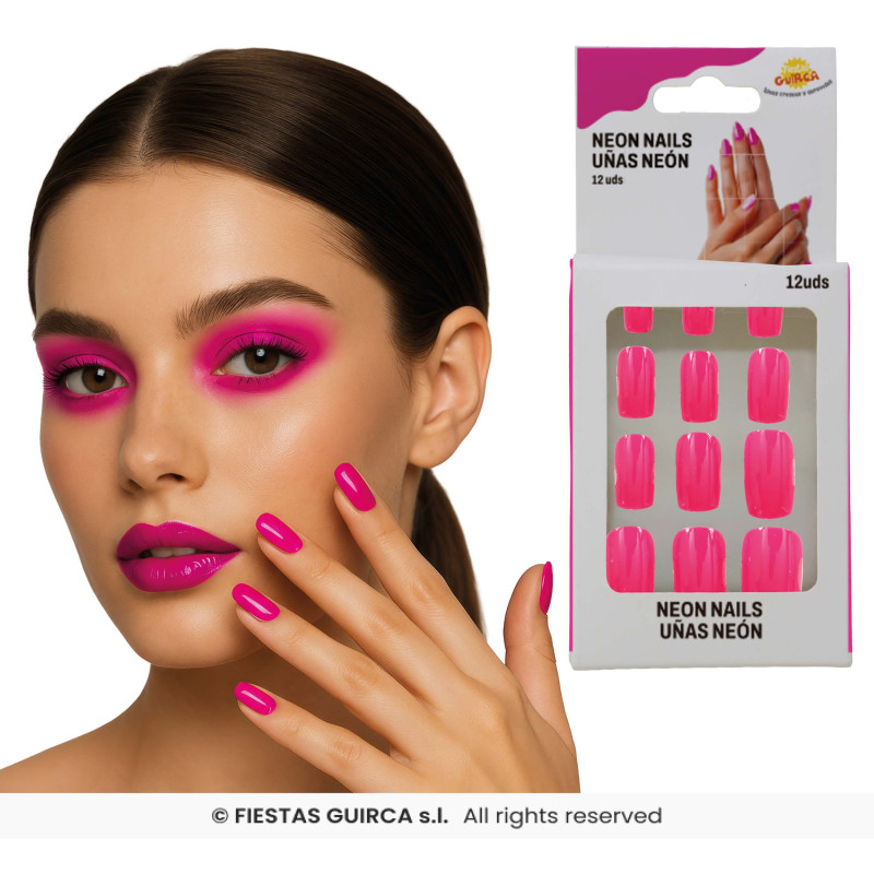 12 ONGLES NEON ROSES