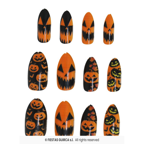 12 ONGLES CITROUILLE