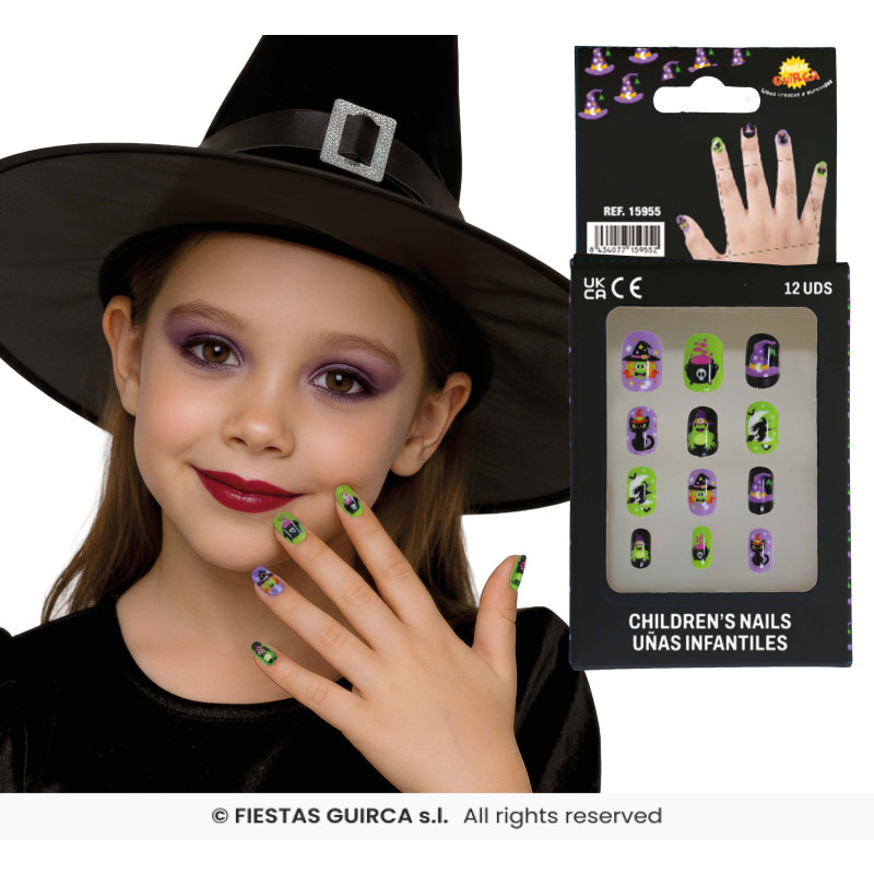 12 ONGLES ENFANT SORCIERE