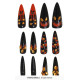 12 FAUX ONGLES CITROUILLE