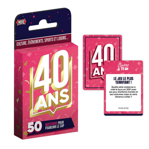 JEU DE CARTES 40ANS