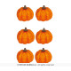 SET 6 CITROUILLES ORANGE 3.5CM