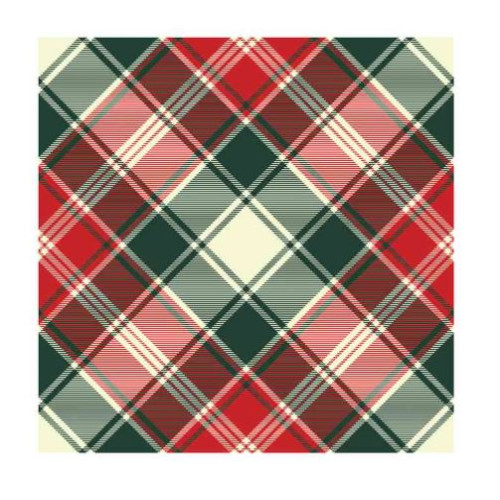 20 SERV.TARTAN VERT/ROUGE