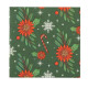 20 SERV.CANDY FLEURS VERT/RGE/BLANC