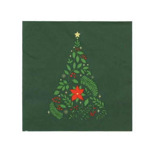 20 SERV. SAPIN ET POINSETTIA