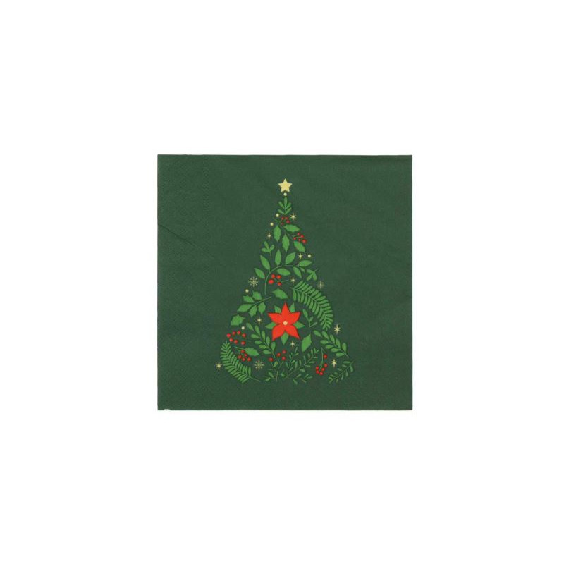 20 SERV. SAPIN ET POINSETTIA