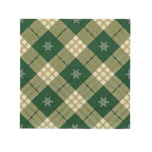 20 SERV. TARTAN FLOCONS