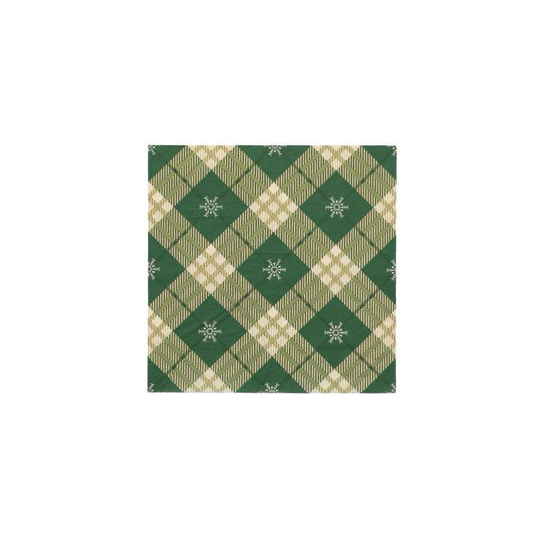 20 SERV. TARTAN FLOCONS