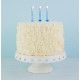 24 BOUGIES BLEUES 6CM+SUPPORT