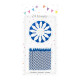 24 BOUGIES BLEUES 6CM+SUPPORT