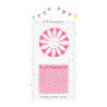24 BOUGIES ROSES 6CM+SUPPORT