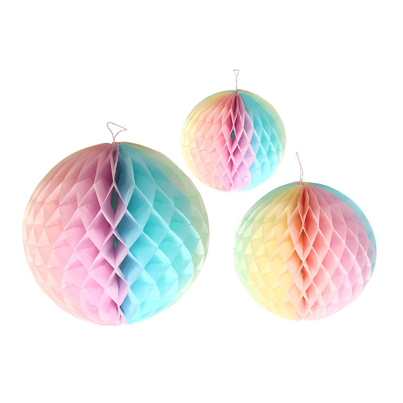 SET 3 BOULES ALVEOLEE PASTEL