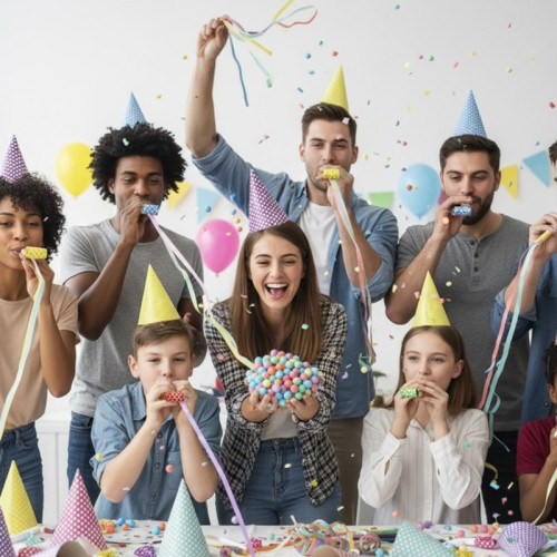 SACHET 6 CHAPEAUX POINTUS HAPPY COLOR