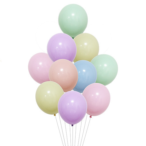 10 BALLONS NATURELS PASTEL