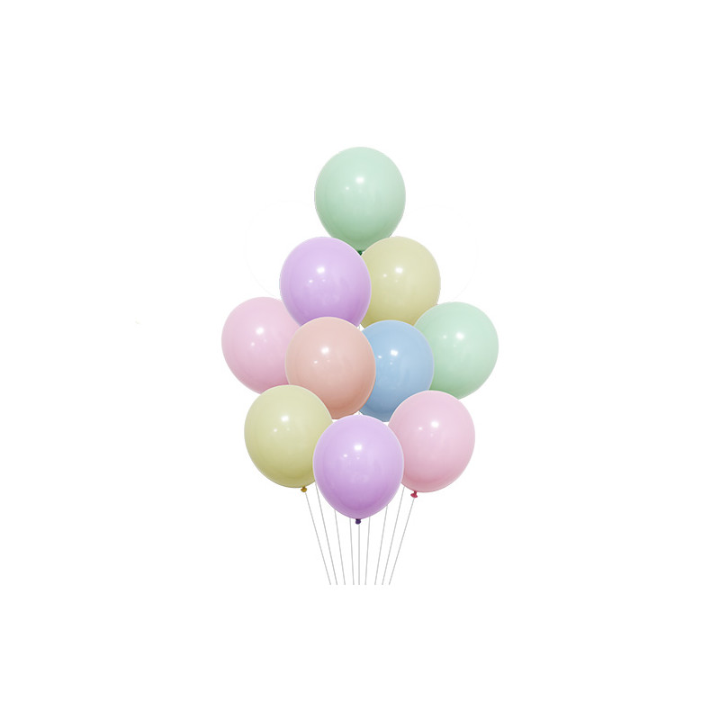 10 BALLONS NATURELS PASTEL