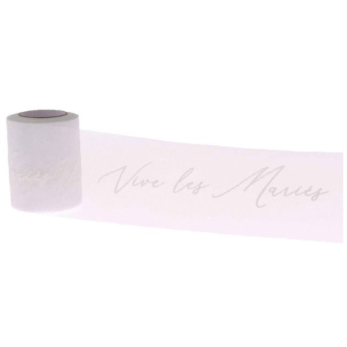 RUBAN VIVE LES MARIES ORGANZA