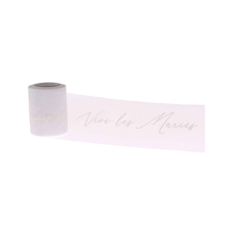 RUBAN VIVE LES MARIES ORGANZA