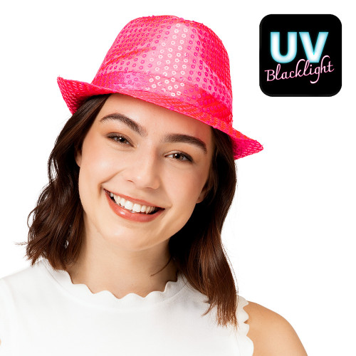 CHAPEAU POPSTAR SEQUINS ROSE