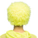 PERRUQUE CURLY JAUNE FLUO UV