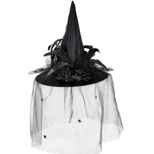 CHAPEAU SORCIÈRE AVEC TULLE