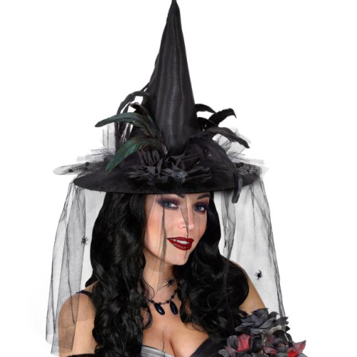 CHAPEAU SORCIÈRE AVEC TULLE