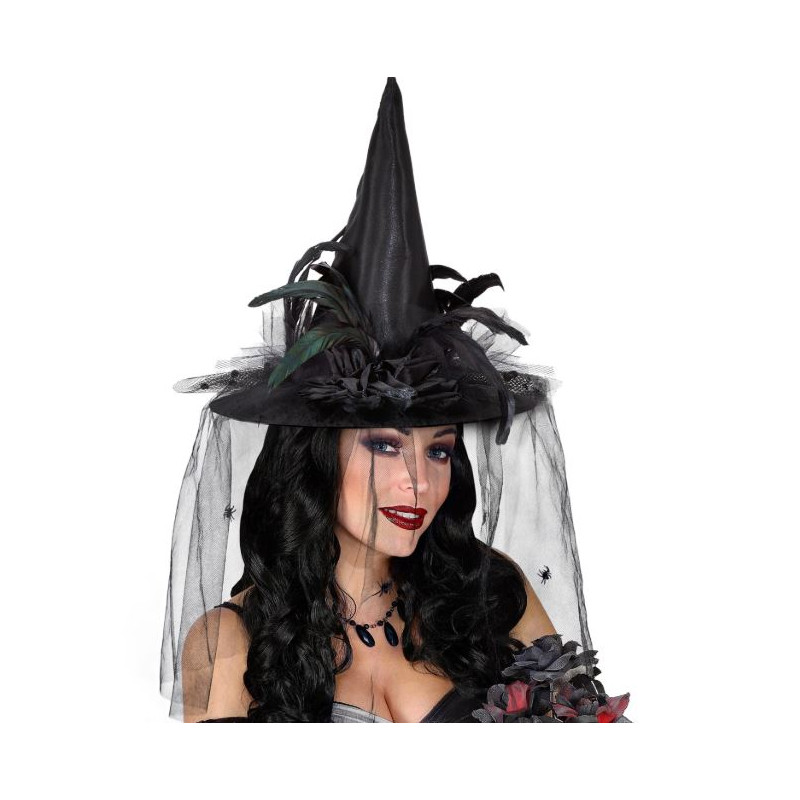 CHAPEAU SORCIÈRE AVEC TULLE
