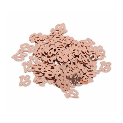 CONFETTIS METAL "18" ROSE GOLD