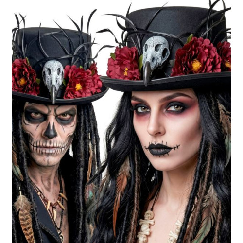 CHAPEAU VOODOO CRÂNE VAUTOUR