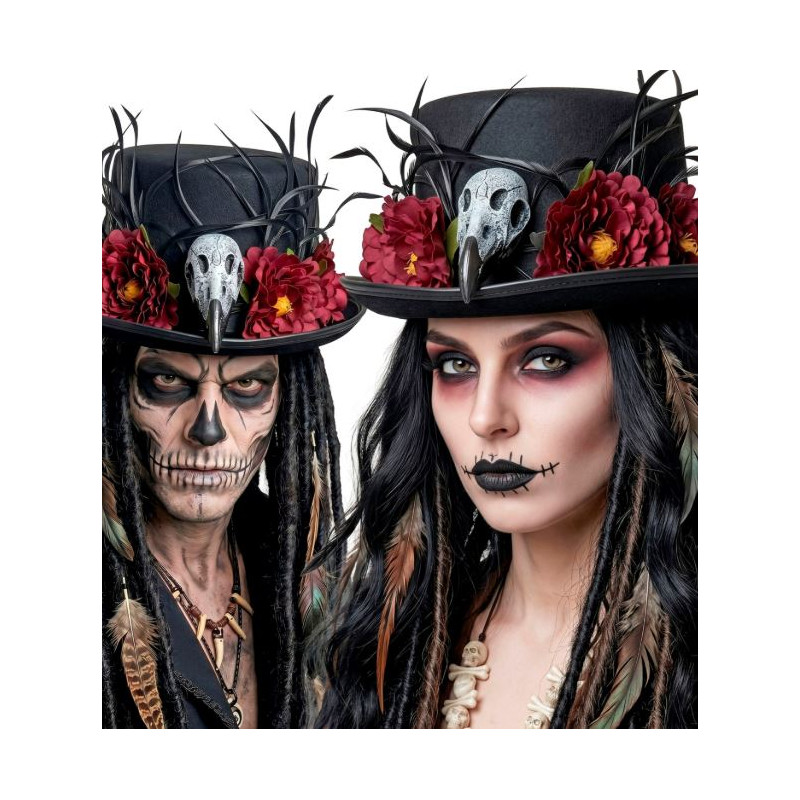 CHAPEAU VOODOO CRÂNE VAUTOUR