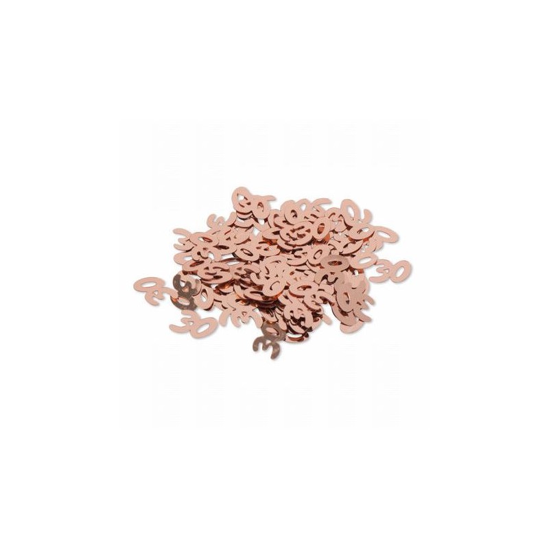 CONFETTIS METAL "30" ROSE GOLD