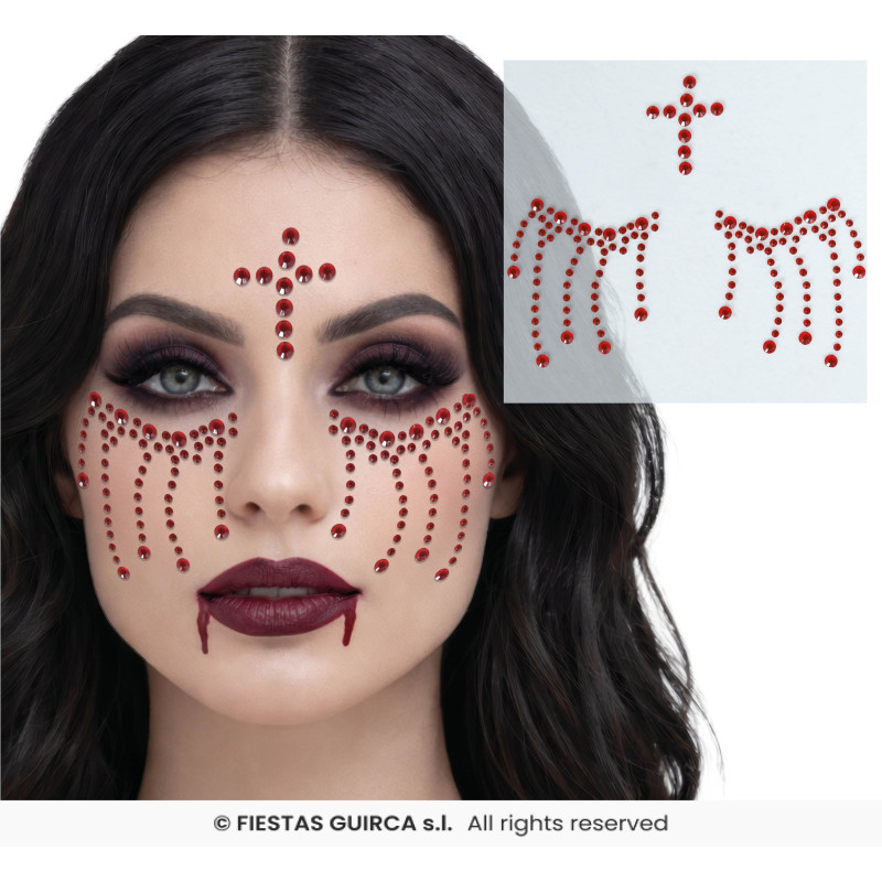 BIJOUX ADHESIFS VISAGE CROIX