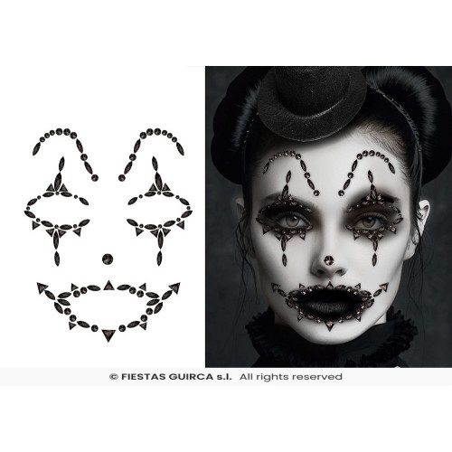 BIJOUX VISAGE ADHÉSIFS HARLEQUIN