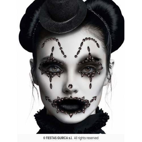 BIJOUX VISAGE ADHÉSIFS HARLEQUIN