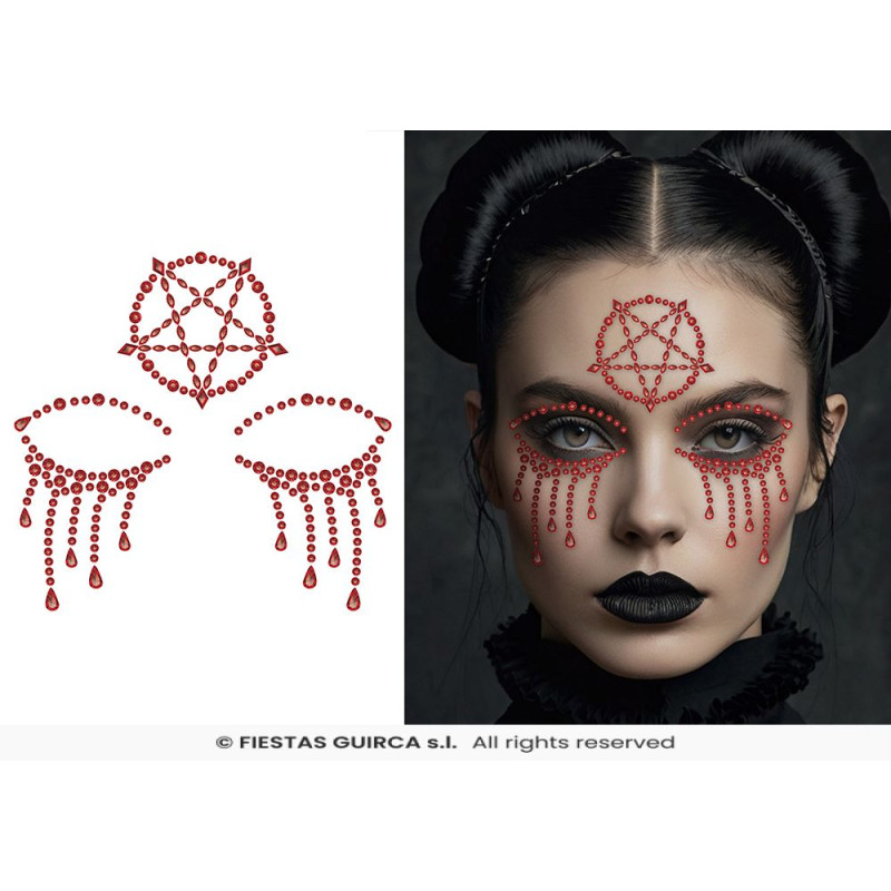 BIJOUX VISAGE ADHÉSIFS SATANIC