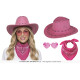 SET PINK COWBOY 3 PCS ROSE