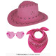 SET PINK COWBOY 3 PCS ROSE