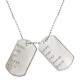 COLLIER PLAQUE MILITAIRE