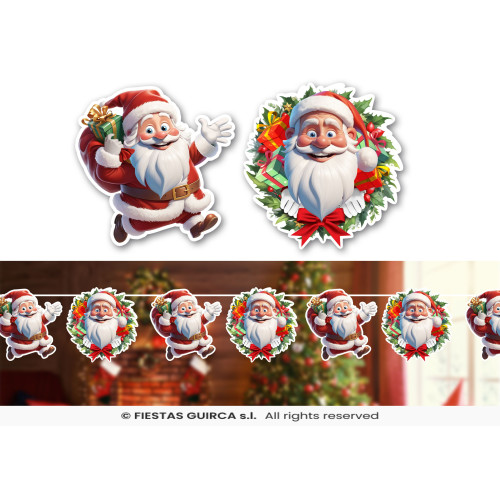 GUIRLANDE PERE NOEL 3 METRES