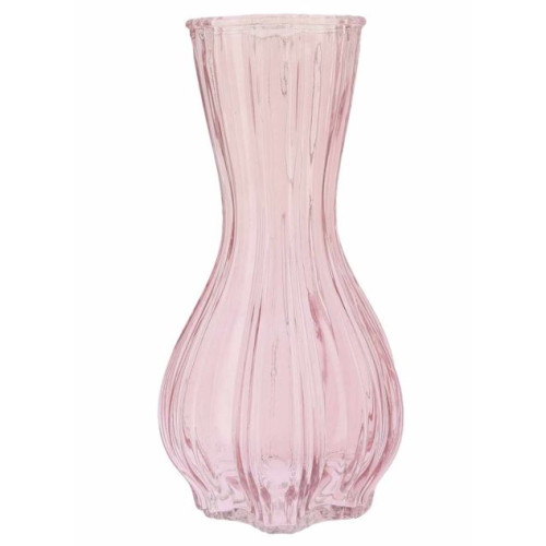 VASE AMBRE VERRE ROSE