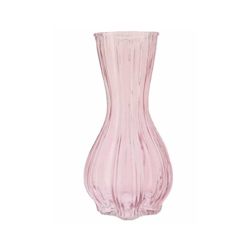 VASE AMBRE VERRE ROSE