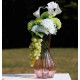 VASE AMBRE VERRE ROSE