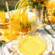 6 ASSIETTES PM RÉUTIL. JAUNE