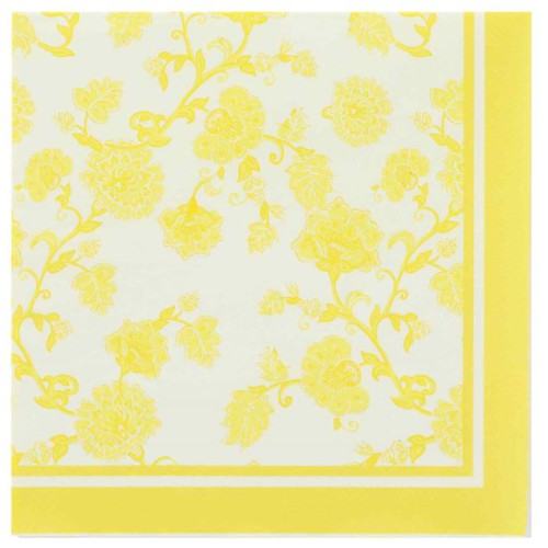 16 SERVIETTES LEMON CURD PAPIER