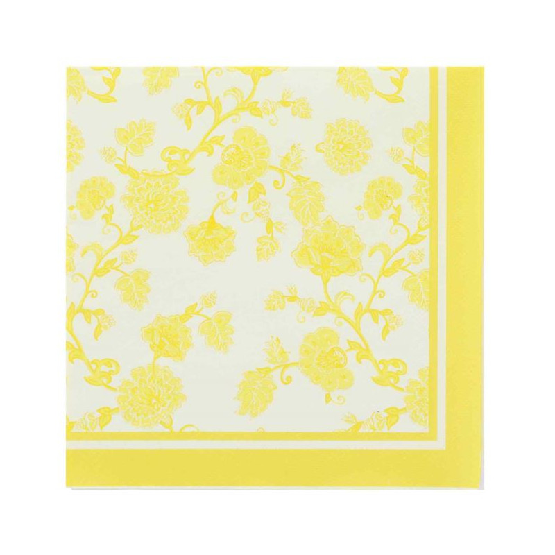 16 SERVIETTES LEMON CURD PAPIER