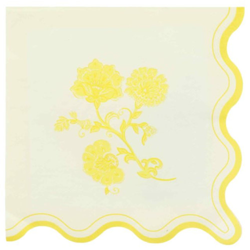 16 SERVIETTES LEMON CURD PAPIER