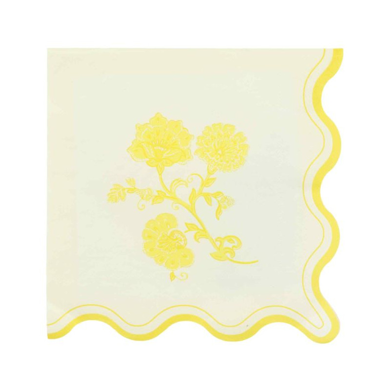 16 SERVIETTES LEMON CURD PAPIER