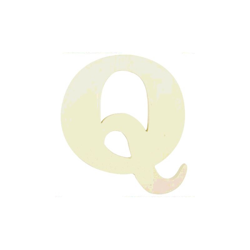 LETTRE EN BOIS "Q" A DECORER