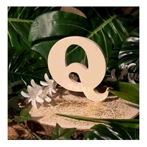 LETTRE EN BOIS &quot;Q&quot; A DECORER