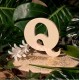 LETTRE EN BOIS "Q" A DECORER